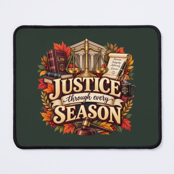Item preview, Justice Through Every Season – Autumn Lawyer Legal Design designed and sold by astersgraphics.