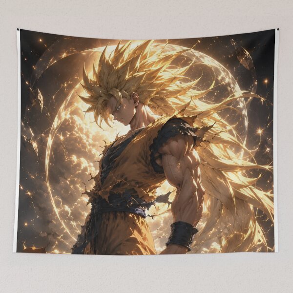 Item preview, Golden Super Warrior Aura – Epic Anime Power Transformation Artwork designed and sold by Dyan4.