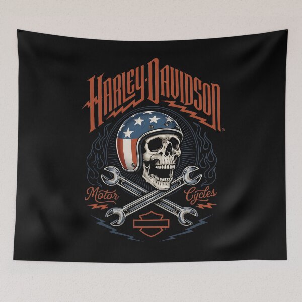 Item preview, Vintage Harley-Davidson Motorcycle Skull & Wrenches Graphic designed and sold by interdesigner.