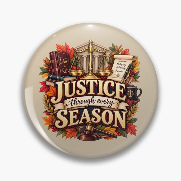 Item preview, Justice Through Every Season – Autumn Lawyer Legal Design designed and sold by astersgraphics.