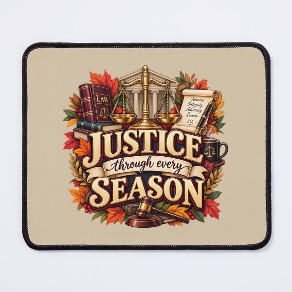 Item preview, Justice Through Every Season – Autumn Lawyer Legal Design designed and sold by astersgraphics.