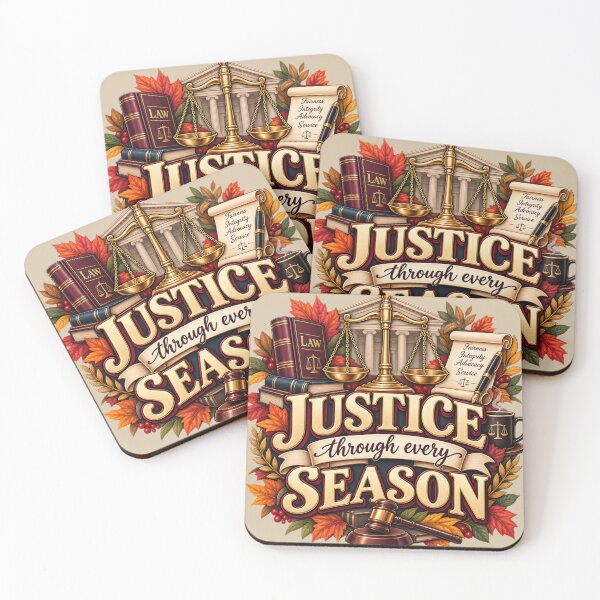 Item preview, Justice Through Every Season – Autumn Lawyer Legal Design designed and sold by astersgraphics.