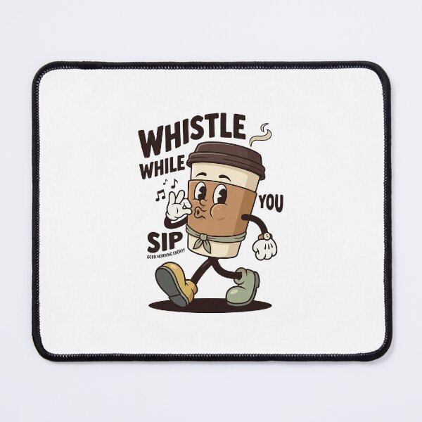 Item preview, Whistling Coffee Cup Mascot Walking Cheerfully designed and sold by HoopeStylee.