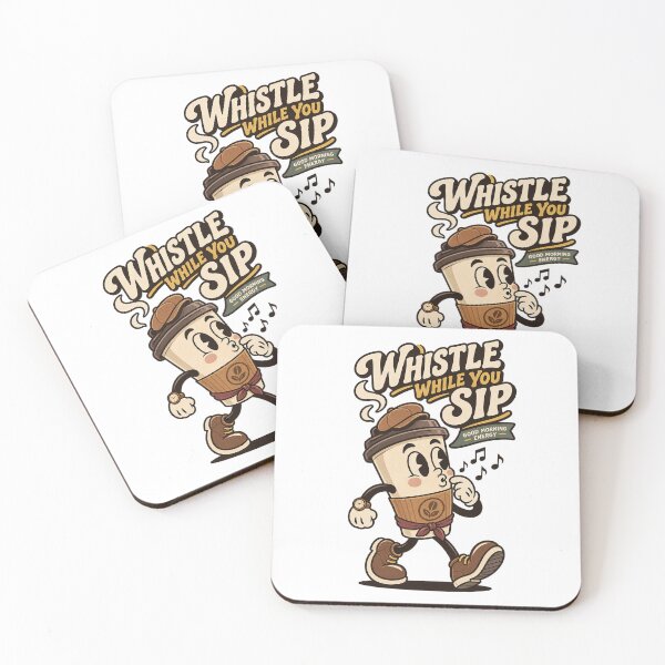 Item preview, Cheerful Coffee Character In Newsboy Cap designed and sold by HoopeStylee.