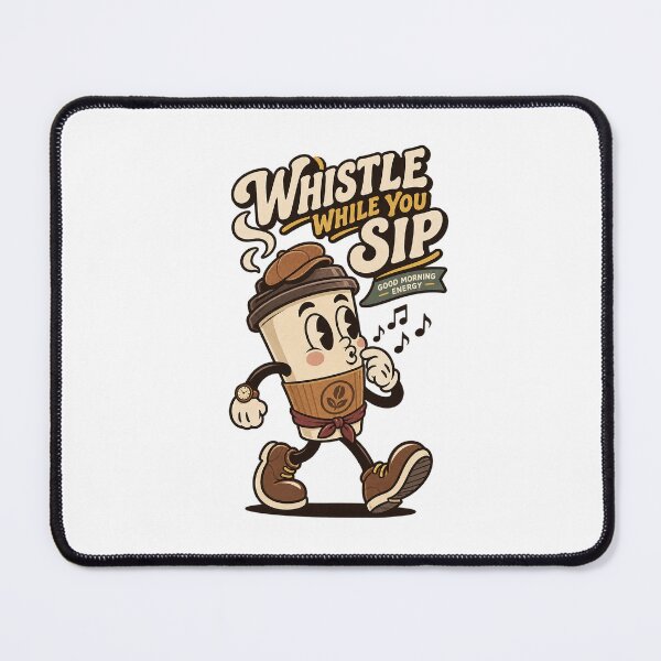 Item preview, Cheerful Coffee Character In Newsboy Cap designed and sold by HoopeStylee.