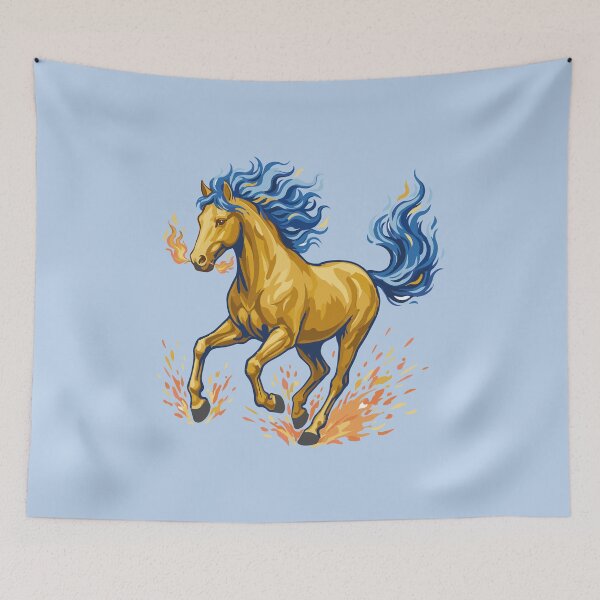 Item preview, Fire Horse, A stylized yellow horse made of fire designed and sold by Mevissart.