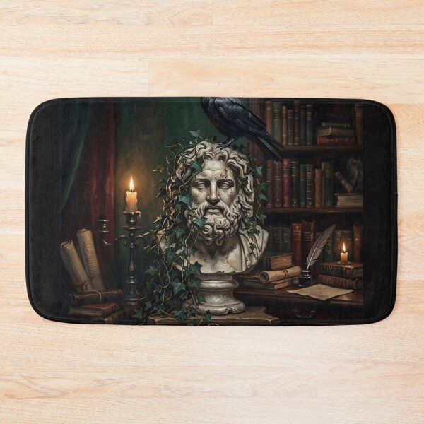 Item preview, Dark Academia Greek Statue Raven Moody Gothic Oil Painting designed and sold by BestCoolStuff.