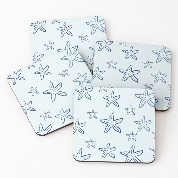 Item preview, Minimal Blue Starfish Coastal Pattern designed and sold by Marietna2110.