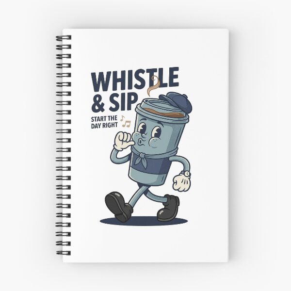Item preview, Blue Coffee Cup Mascot Whistling Confidently designed and sold by HoopeStylee.