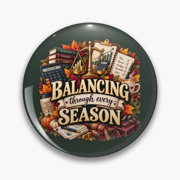 Item preview, Balancing Through Every Season – Autumn Accountant Finance Design designed and sold by astersgraphics.