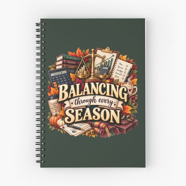 Item preview, Balancing Through Every Season – Autumn Accountant Finance Design designed and sold by astersgraphics.