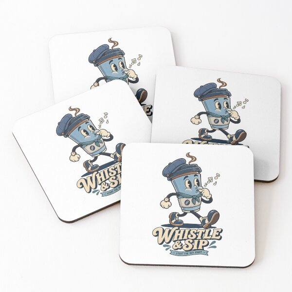 Item preview, Stylish Navy Coffee Character Walking Cheerfully designed and sold by HoopeStylee.