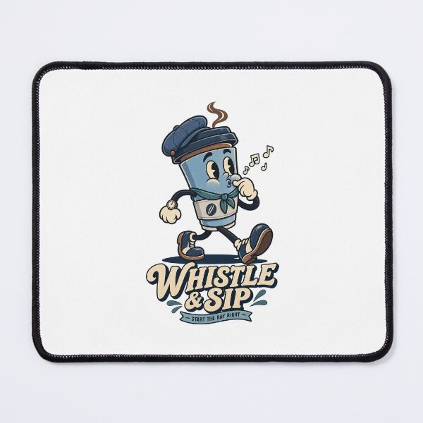 Item preview, Stylish Navy Coffee Character Walking Cheerfully designed and sold by HoopeStylee.