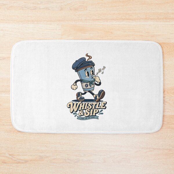 Item preview, Stylish Navy Coffee Character Walking Cheerfully designed and sold by HoopeStylee.