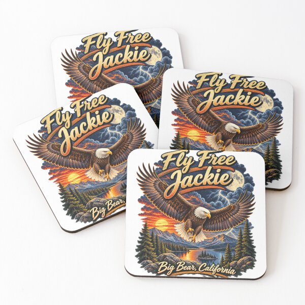 Item preview, Fly Free Jackie Big Bear California Bald Eagle Vintage Wilderness Design designed and sold by DijaMar.