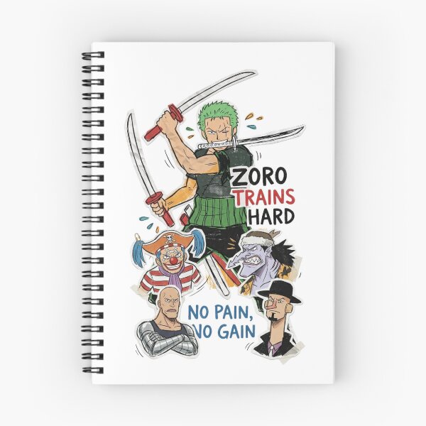 Item preview, Zoro Trains Hard No Pain No Gain Anime Sticker Art designed and sold by FreakToons.