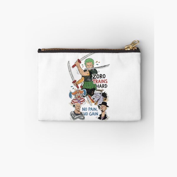 Item preview, Zoro Trains Hard No Pain No Gain Anime Sticker Art designed and sold by FreakToons.
