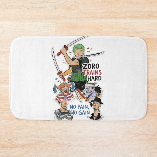 Item preview, Zoro Trains Hard No Pain No Gain Anime Sticker Art designed and sold by FreakToons.