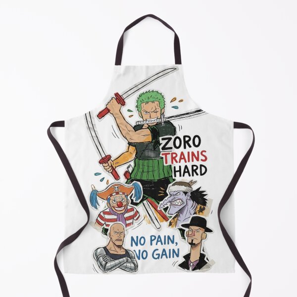 Item preview, Zoro Trains Hard No Pain No Gain Anime Sticker Art designed and sold by FreakToons.