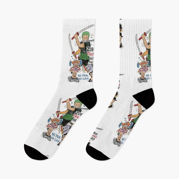 Item preview, Zoro Trains Hard No Pain No Gain Anime Sticker Art designed and sold by FreakToons.