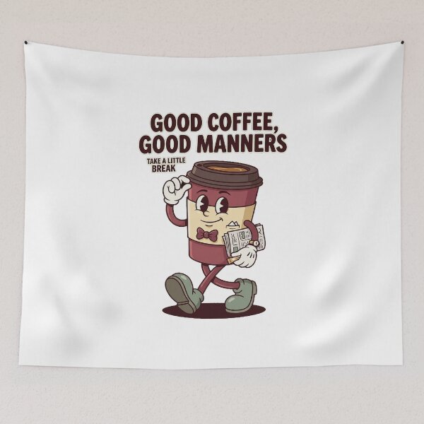 Item preview, Gentleman Coffee Cup Mascot Tipping Hat designed and sold by HoopeStylee.