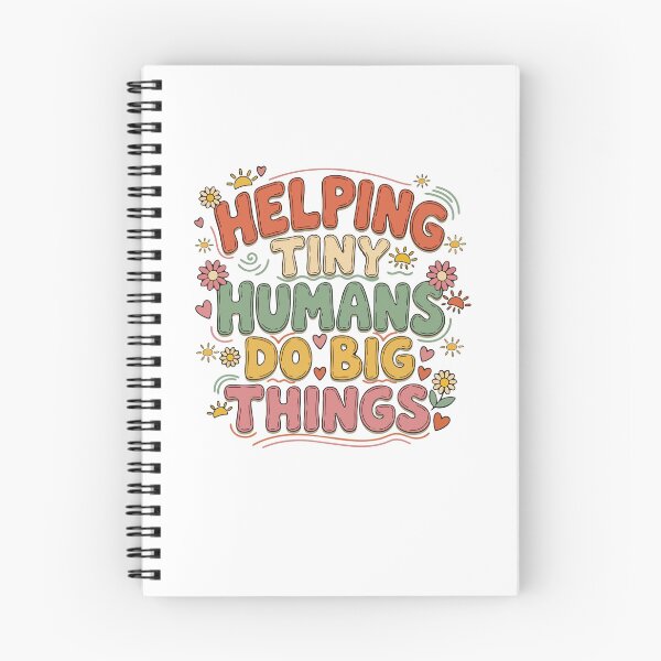 Item preview, Helping Tiny Humans Do Big Things – Cute Colorful Teacher & Parent Quote Design designed and sold by SaltCreatives.