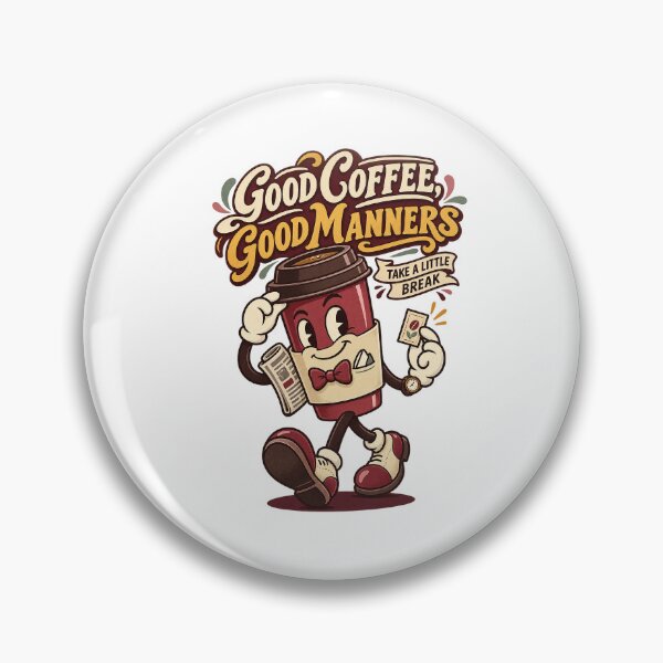 Item preview, Charming Burgundy Coffee Character With Newspaper designed and sold by HoopeStylee.