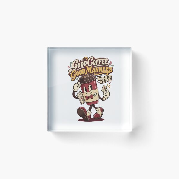 Item preview, Charming Burgundy Coffee Character With Newspaper designed and sold by HoopeStylee.