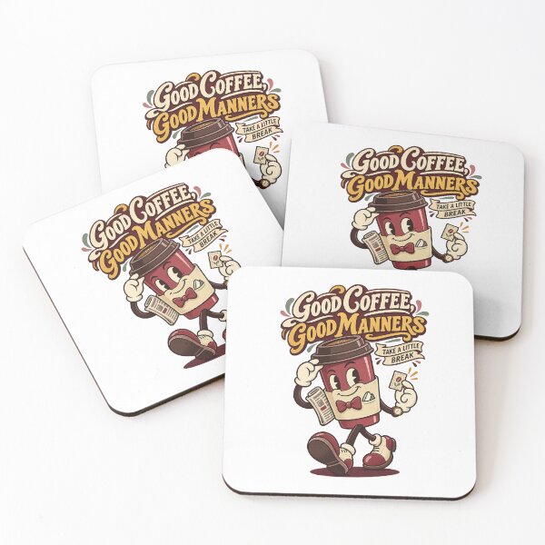 Item preview, Charming Burgundy Coffee Character With Newspaper designed and sold by HoopeStylee.