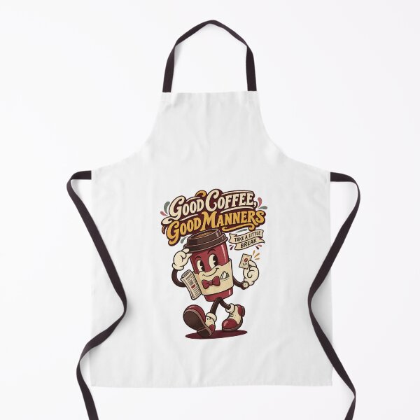 Item preview, Charming Burgundy Coffee Character With Newspaper designed and sold by HoopeStylee.