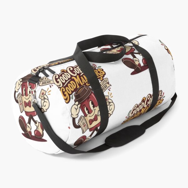 Item preview, Charming Burgundy Coffee Character With Newspaper designed and sold by HoopeStylee.
