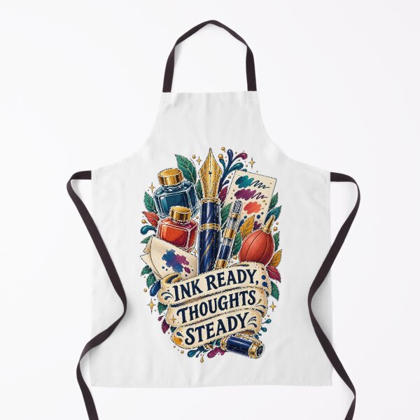 Item preview, Ink Ready Thoughts Steady Fountain Pen Art designed and sold by CheerfulNest.