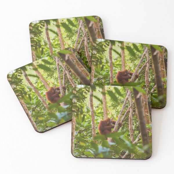 Item preview, Wild Orangutan in Borneo Rainforest Nature Art designed and sold by AuraInkSC.