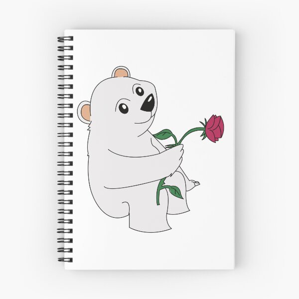 Item preview, Cute Polar Bear Holding a Red Rose designed and sold by RedDragonStudio.
