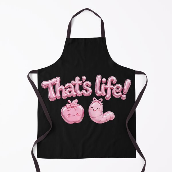 Item preview, That's Life! Pink Chrome Kawaii Apple and Happy Worm - Y2K Coquette Aesthetic designed and sold by Surviving Monday Club.
