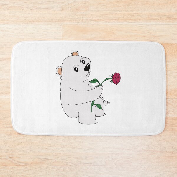 Item preview, Cute Polar Bear Holding a Red Rose designed and sold by RedDragonStudio.