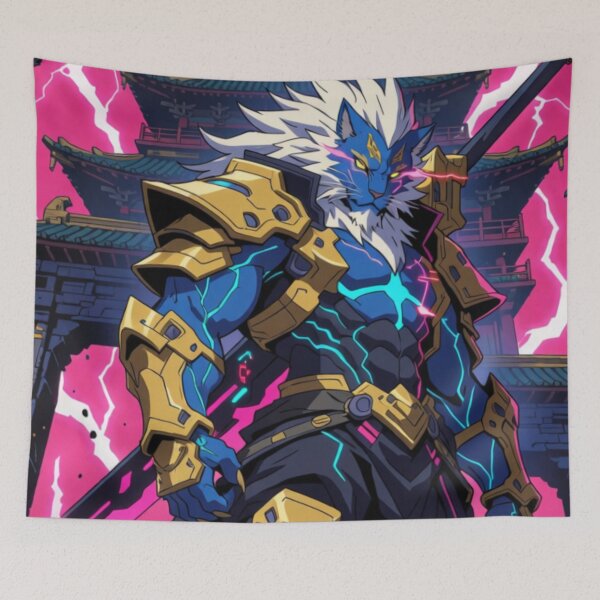 Item preview, Blue Beast Unleashed in Flame and Might (V8) designed and sold by SabaMirzique.