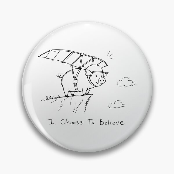 Item preview, Flying Pig - I Choose To Believe designed and sold by Zibaldone Design.