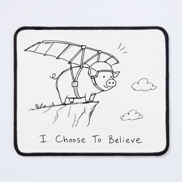 Item preview, Flying Pig - I Choose To Believe designed and sold by Zibaldone Design.