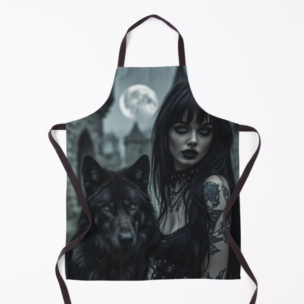Item preview, Dark Goth Vampire Girl and Wolf designed and sold by TheDarkWardrobe.