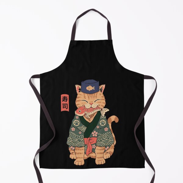 Item preview, Sushi Cat in Kimono - Cute Japanese Cat Art designed and sold by DMITRYEH STUDIO.
