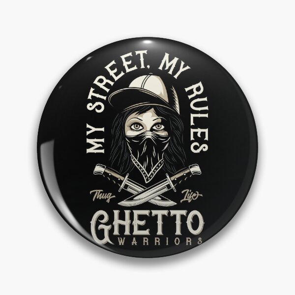 Item preview, My Street My Rules – Ghetto Warriors Bandana Girl & Knives Graphic designed and sold by heedooppod.