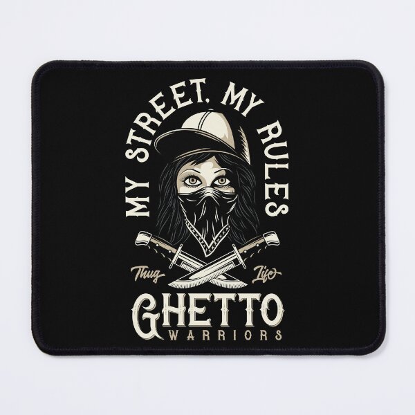 Item preview, My Street My Rules – Ghetto Warriors Bandana Girl & Knives Graphic designed and sold by heedooppod.
