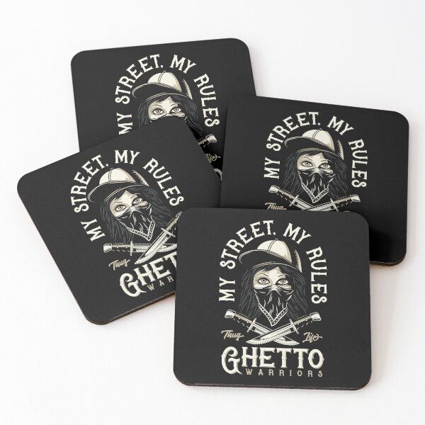 Item preview, My Street My Rules – Ghetto Warriors Bandana Girl & Knives Graphic designed and sold by heedooppod.