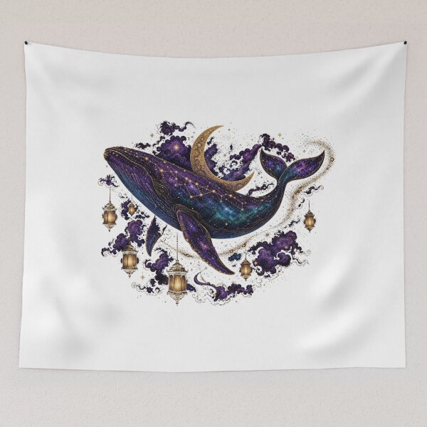 Item preview, Celestial Sky Whale – Constellation Magic of the Night designed and sold by CosmicFlora Studio.