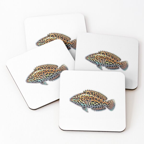 Item preview, Leopard Grouper Tropical Reef Fish Art designed and sold by KenworksDigital.