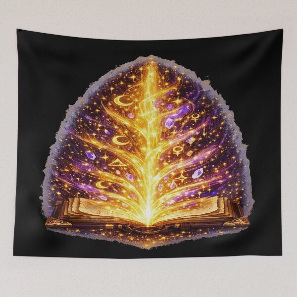 Item preview, Enchanted Magic Book – Cosmic Knowledge and Mystic Energy designed and sold by TroviTutto.