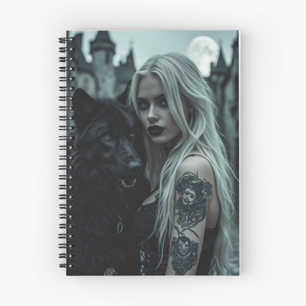 Item preview, Dark Goth Vampire Girl and Wolf designed and sold by TheDarkWardrobe.