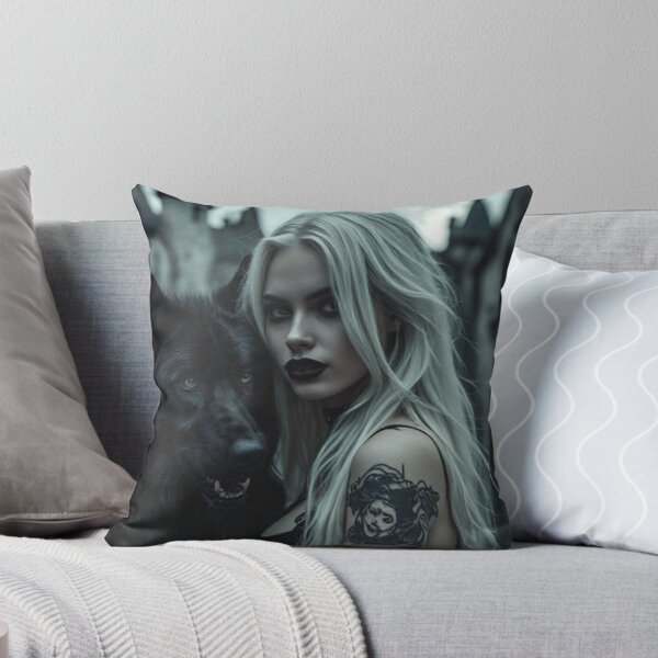 Item preview, Dark Goth Vampire Girl and Wolf designed and sold by TheDarkWardrobe.