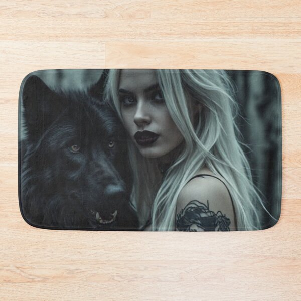 Item preview, Dark Goth Vampire Girl and Wolf designed and sold by TheDarkWardrobe.